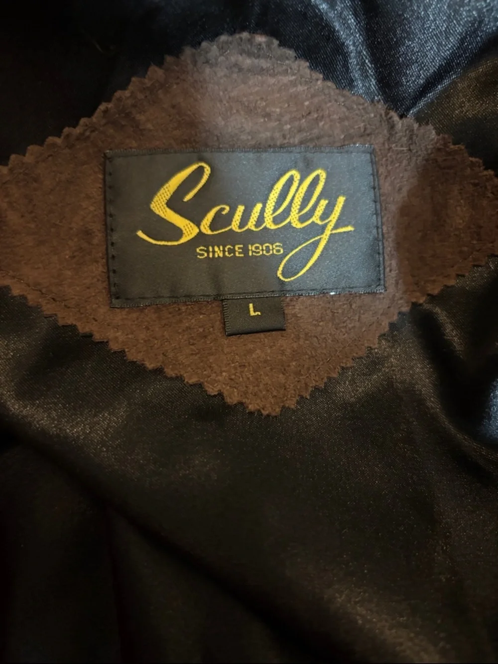 Scully Brown Suede Men's Vest with Button Front large